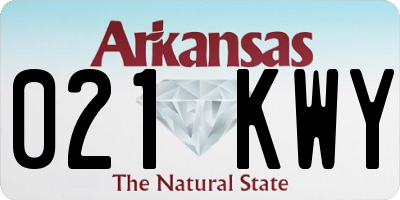 AR license plate 021KWY