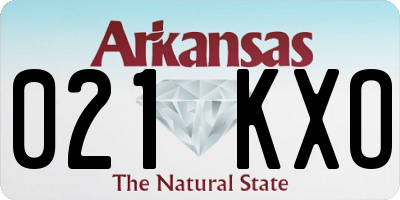 AR license plate 021KXO