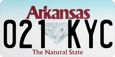 AR license plate 021KYC