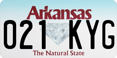 AR license plate 021KYG