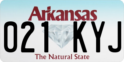 AR license plate 021KYJ
