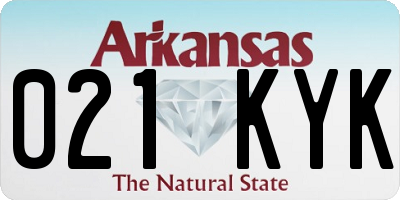 AR license plate 021KYK