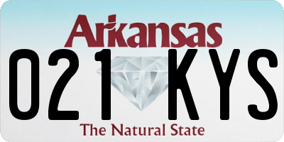 AR license plate 021KYS