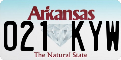 AR license plate 021KYW