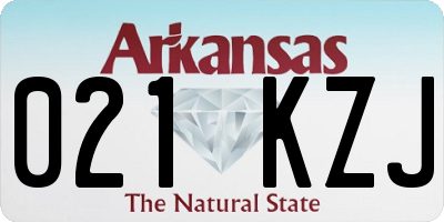 AR license plate 021KZJ