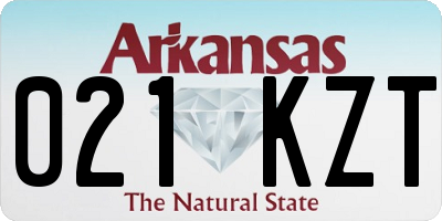 AR license plate 021KZT