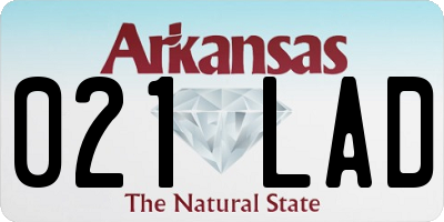 AR license plate 021LAD