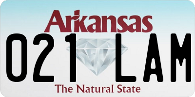 AR license plate 021LAM
