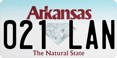AR license plate 021LAN