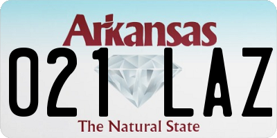 AR license plate 021LAZ