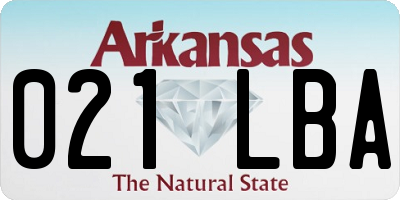 AR license plate 021LBA