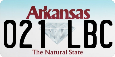 AR license plate 021LBC