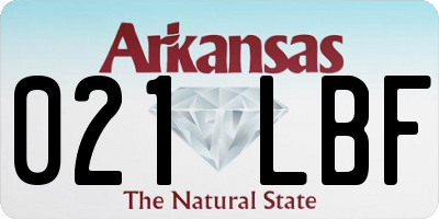 AR license plate 021LBF