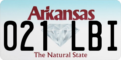 AR license plate 021LBI