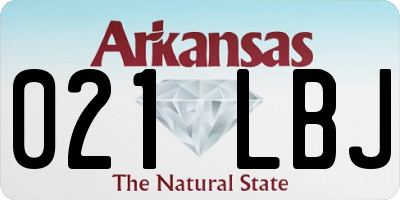 AR license plate 021LBJ