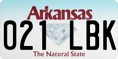 AR license plate 021LBK