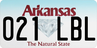 AR license plate 021LBL