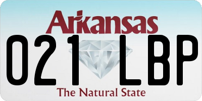 AR license plate 021LBP