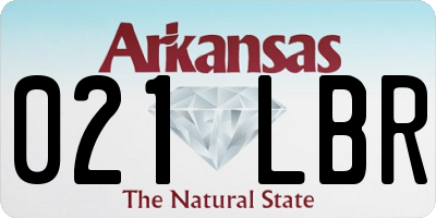AR license plate 021LBR