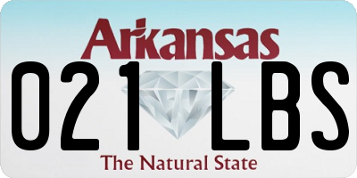 AR license plate 021LBS