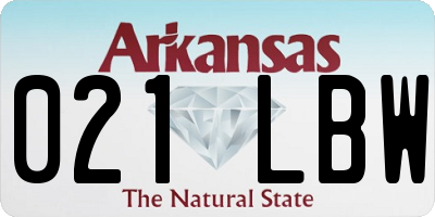 AR license plate 021LBW