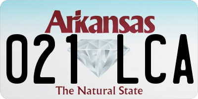 AR license plate 021LCA