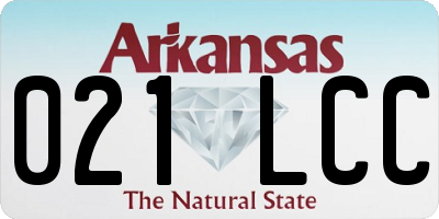 AR license plate 021LCC