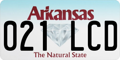 AR license plate 021LCD