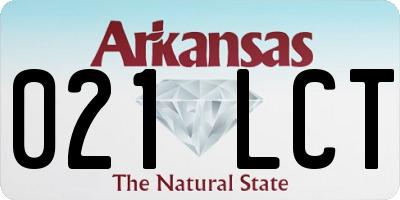 AR license plate 021LCT