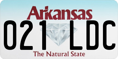 AR license plate 021LDC