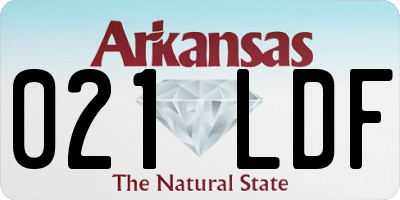 AR license plate 021LDF