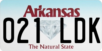 AR license plate 021LDK
