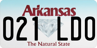 AR license plate 021LDO