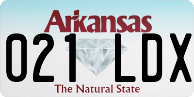 AR license plate 021LDX