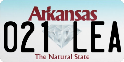 AR license plate 021LEA