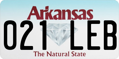 AR license plate 021LEB