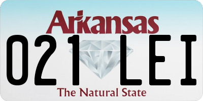 AR license plate 021LEI