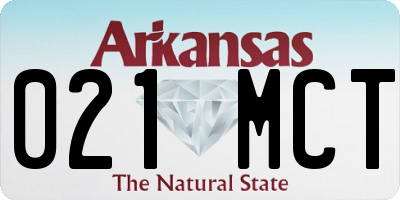 AR license plate 021MCT