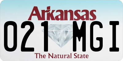 AR license plate 021MGI