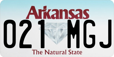 AR license plate 021MGJ