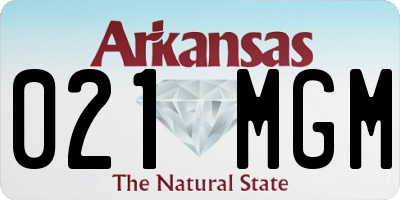 AR license plate 021MGM