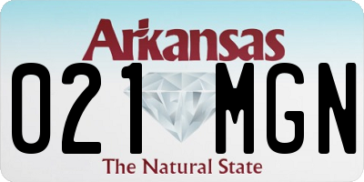AR license plate 021MGN