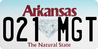 AR license plate 021MGT
