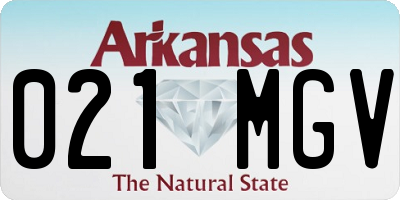 AR license plate 021MGV