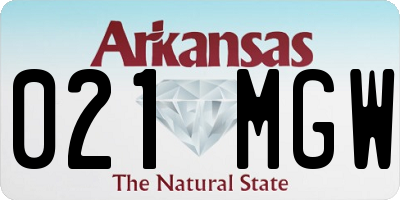 AR license plate 021MGW