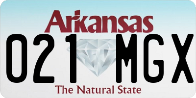 AR license plate 021MGX