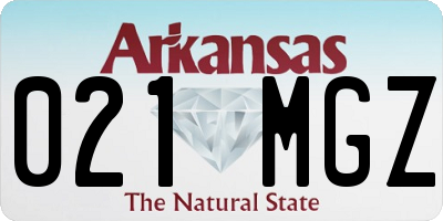 AR license plate 021MGZ