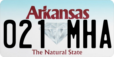 AR license plate 021MHA