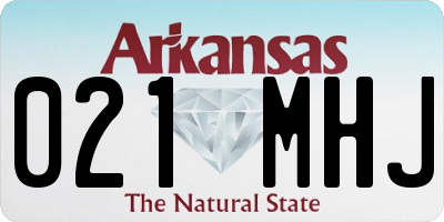 AR license plate 021MHJ