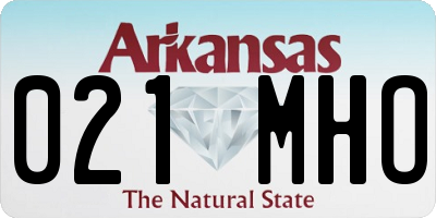 AR license plate 021MHO